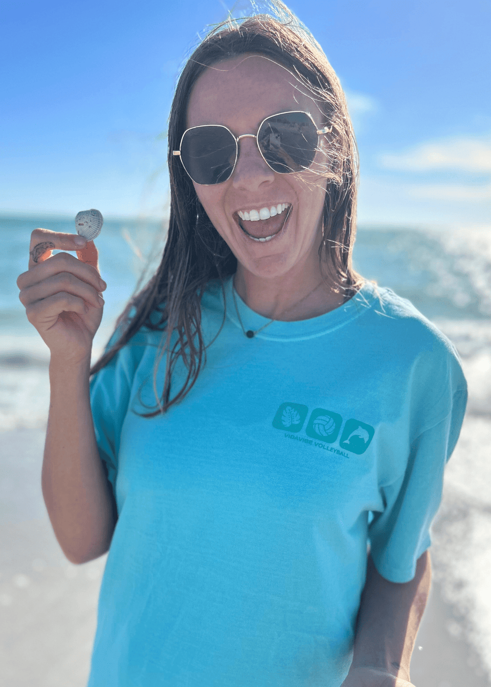 Teal Coastal Vibes Tee